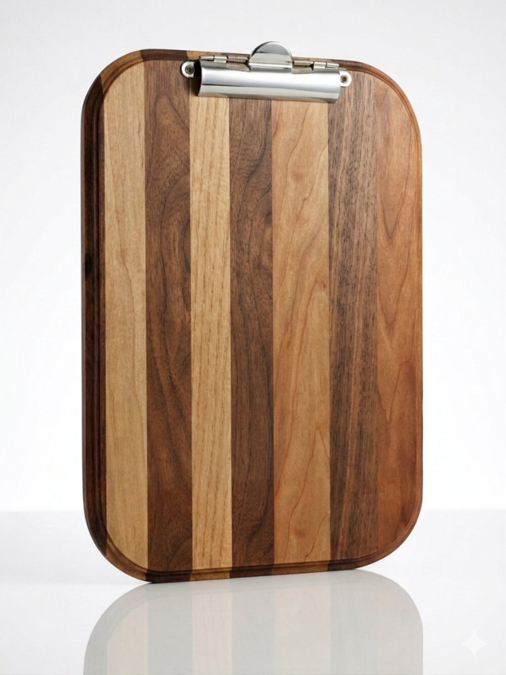 Vintage Handmade Striped Wooden Clipboard